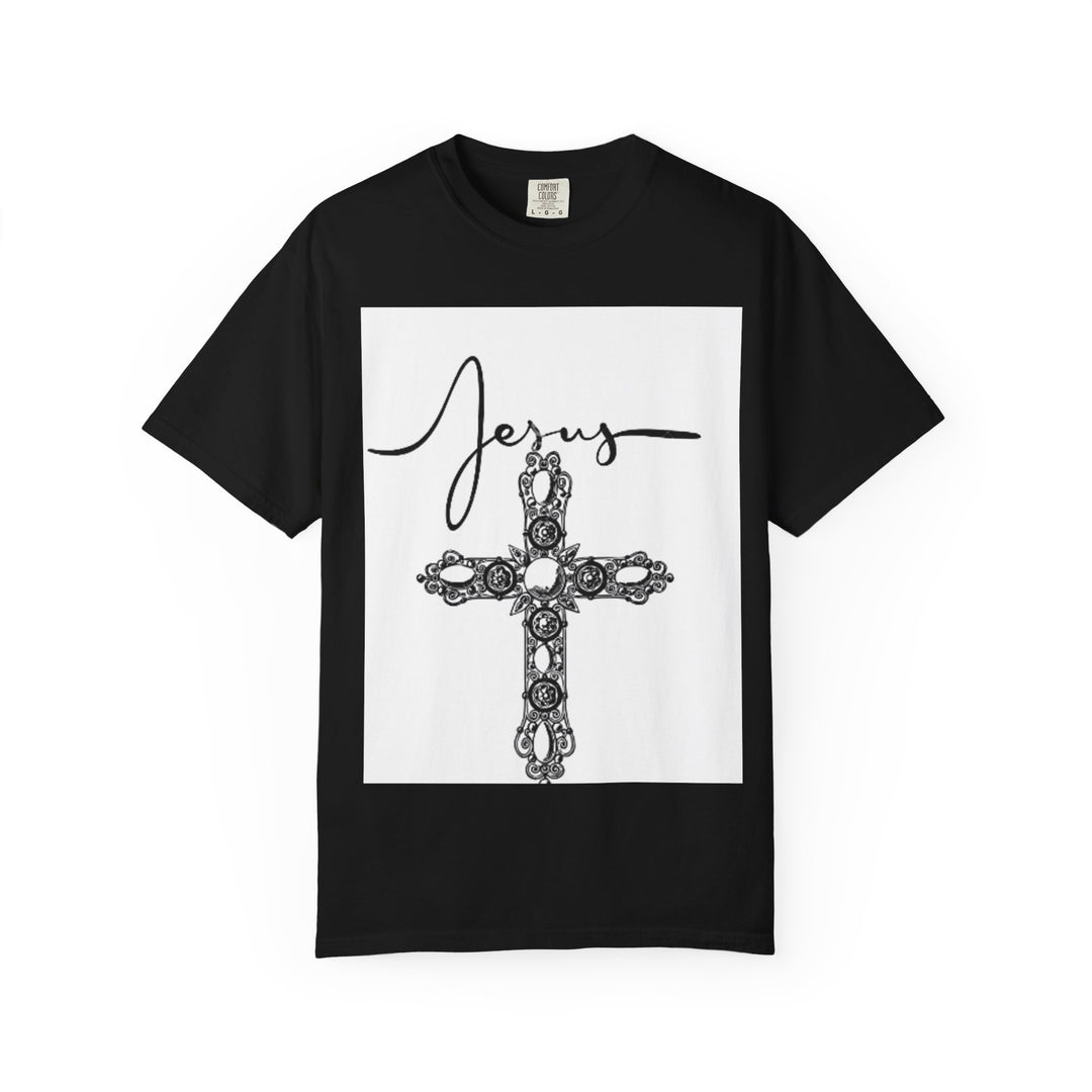 Jesus Cross Graphic T-Shirt | Vintage Style Tee, Religious Apparel, Faith-Based Fashion, Gift for Believers, Christian Heritage