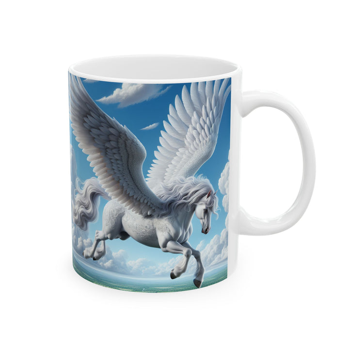 Mythical Pegasus Ceramic Mug, Fantasy Gift, Coffee Cup, Pegasus Lover, Magical Home Decor, Unique Birthday Present, Enchanting Morning