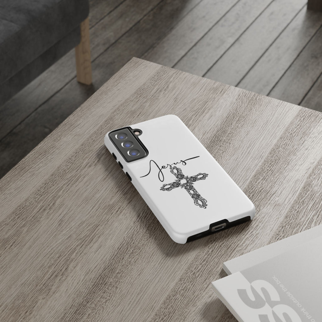 Stylish Tough Case with Jesus Design - Faith-Inspired Phone Cover, Christian Gift, Custom Phone Accessory, Unique Cell Phone Case