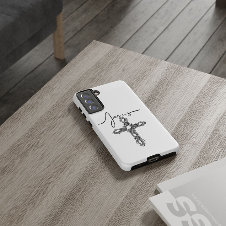 Stylish Tough Case with Jesus Design - Faith-Inspired Phone Cover, Christian Gift, Custom Phone Accessory, Unique Cell Phone Case
