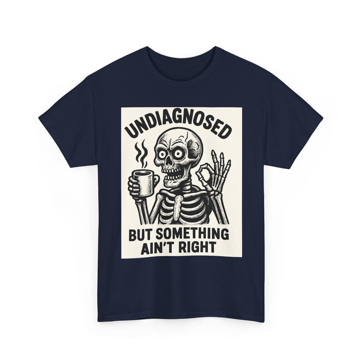 Unisex Heavy Cotton Tee with Skeleton Design - Perfect for Halloween, Gifting, Casual Wear, Party