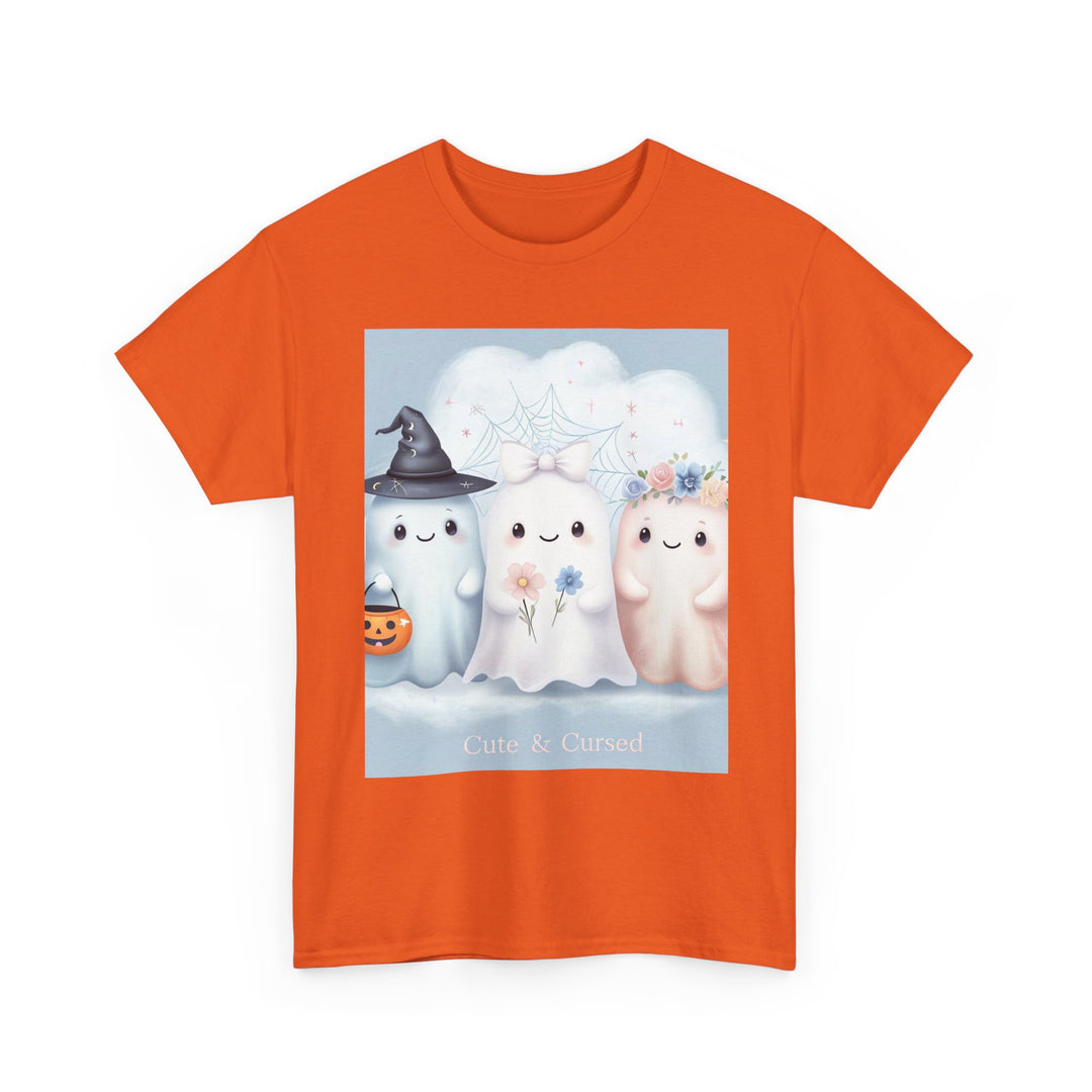 Cute Ghosts Unisex T-Shirt, Halloween Tee, Spooky Costume Shirt, Cute Kawaii Apparel, Gift for Ghost Lovers, Cozy Cotton Top