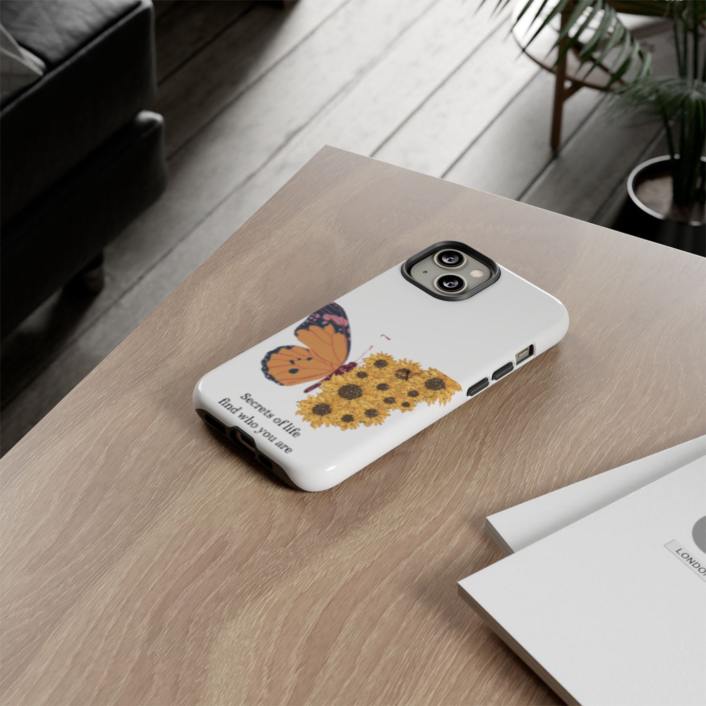 Butterfly & Sunflower Phone Case - "Secrets of Life" Design