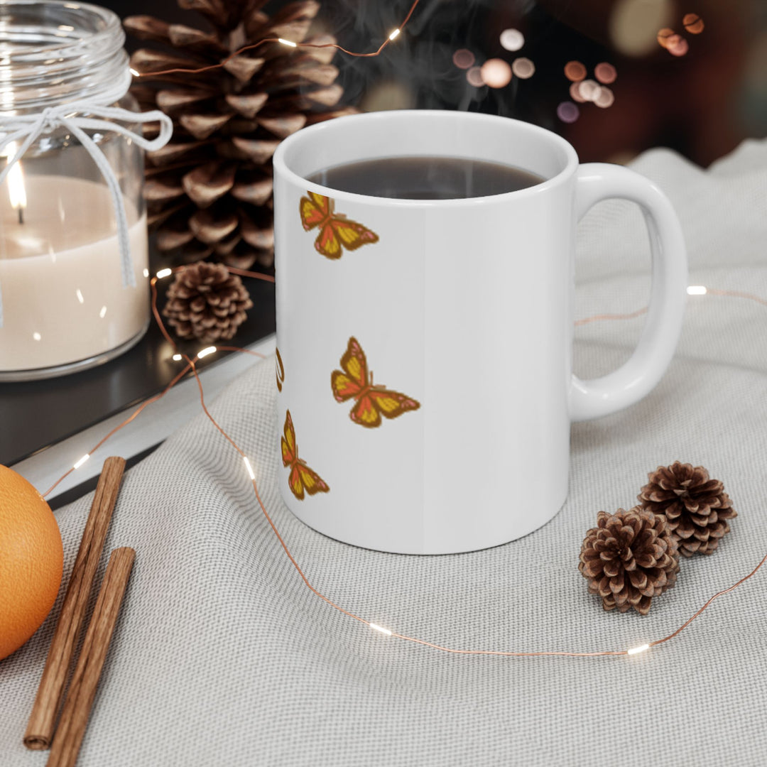Butterfly 'Fly Free' Ceramic Mug - Inspiring Drinkware for Nature Lovers