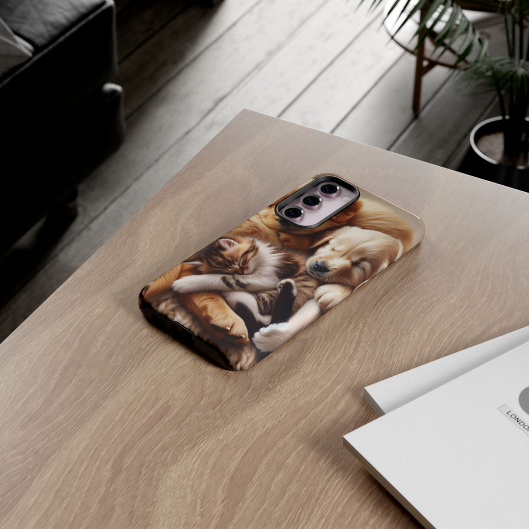 Cute Pets Phone Case - Adorable Dog and Cat Design for Animal Lovers