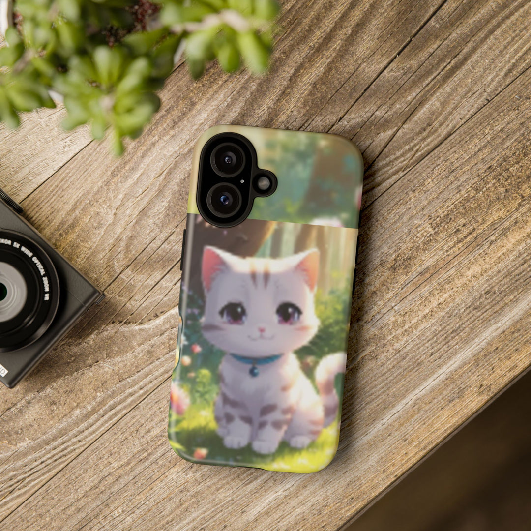 Cute Ai Cat Phone Case - Tough Protection with Floral Design for Cat Lovers
