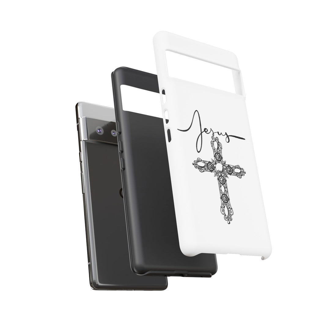 Stylish Tough Case with Jesus Design - Faith-Inspired Phone Cover, Christian Gift, Custom Phone Accessory, Unique Cell Phone Case