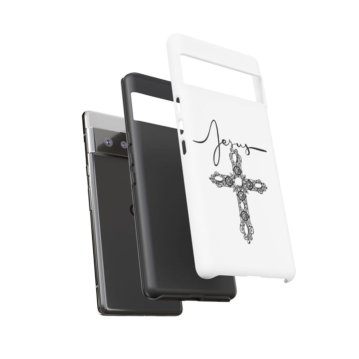 Stylish Tough Case with Jesus Design - Faith-Inspired Phone Cover, Christian Gift, Custom Phone Accessory, Unique Cell Phone Case