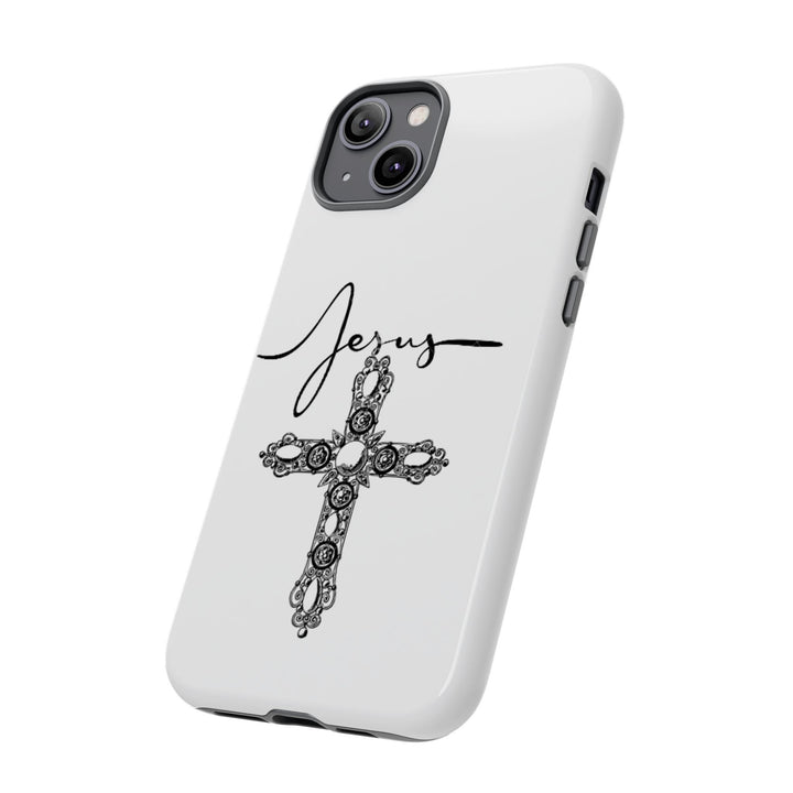 Stylish Tough Case with Jesus Design - Faith-Inspired Phone Cover, Christian Gift, Custom Phone Accessory, Unique Cell Phone Case