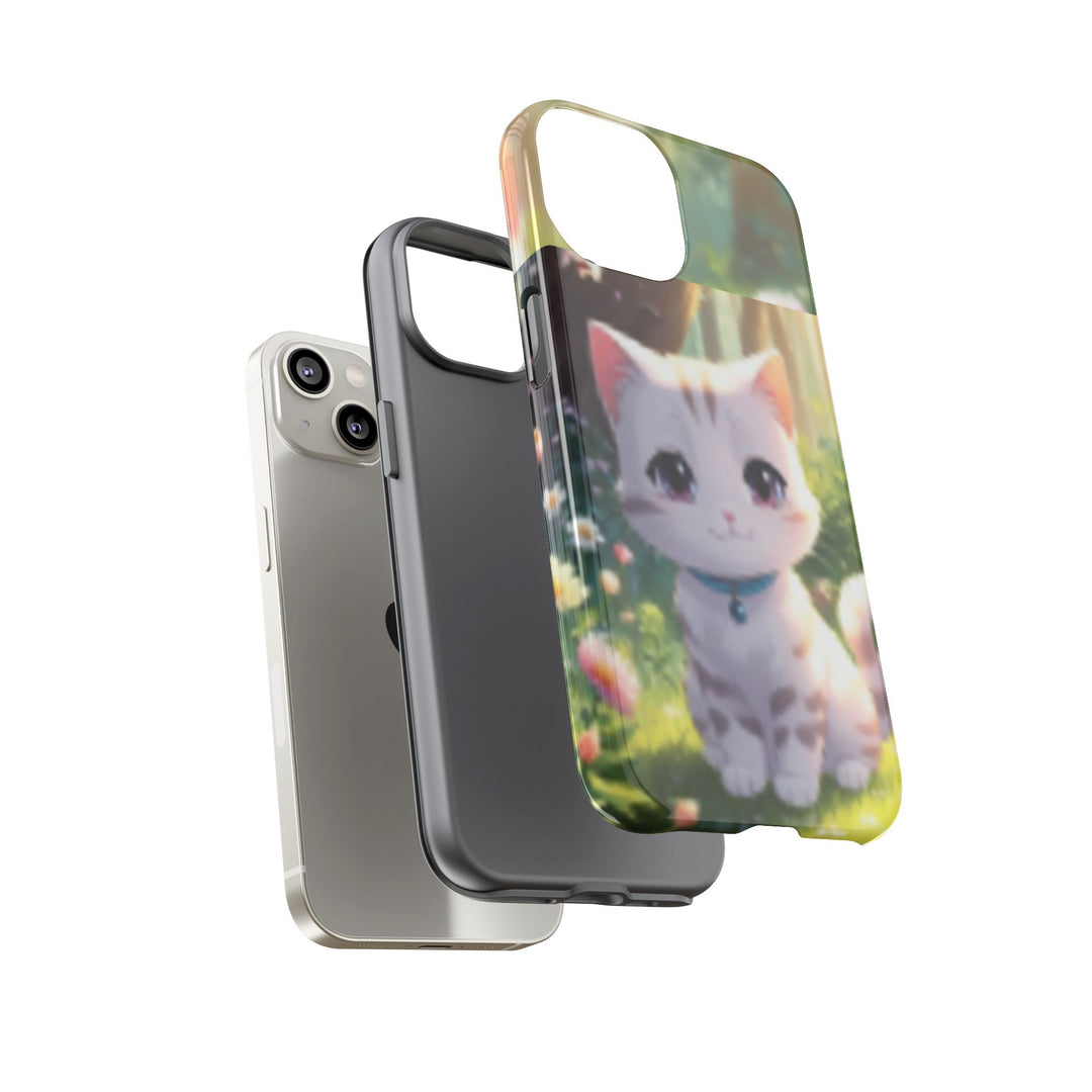 Cute Ai Cat Phone Case - Tough Protection with Floral Design for Cat Lovers
