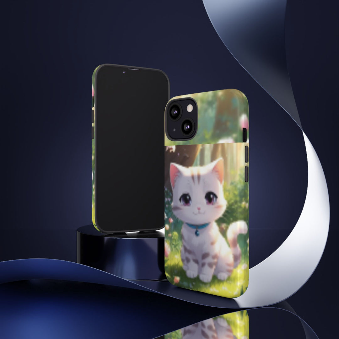 Cute Ai Cat Phone Case - Tough Protection with Floral Design for Cat Lovers