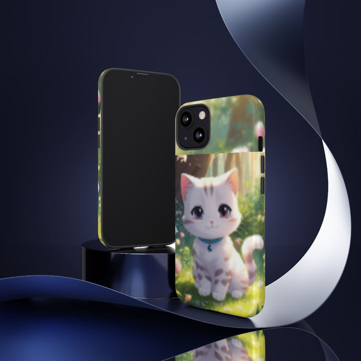 Cute Ai Cat Phone Case - Tough Protection with Floral Design for Cat Lovers
