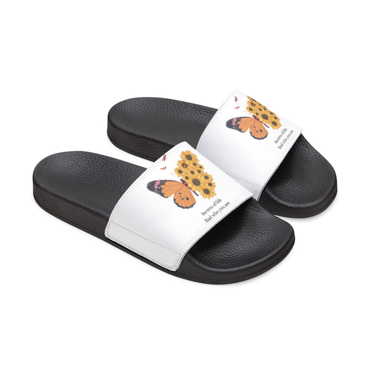 Women's Butterfly & Sunflower Slide Sandals - Comfortable Summer Footwear