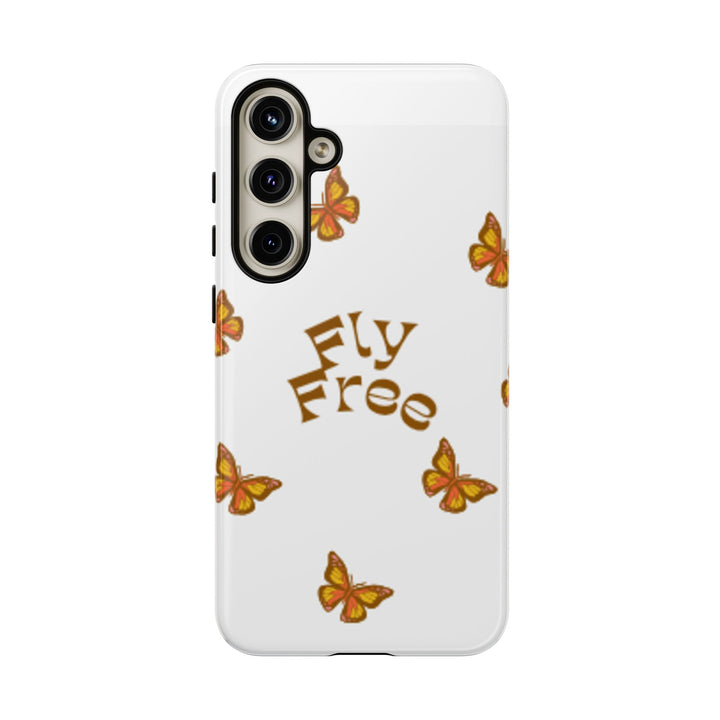 Stylish Phone Case | 'Fly Free' Butterfly Design | Unique Tough Cases