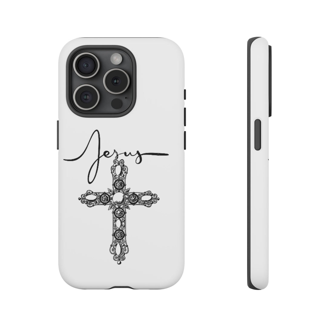 Stylish Tough Case with Jesus Design - Faith-Inspired Phone Cover, Christian Gift, Custom Phone Accessory, Unique Cell Phone Case