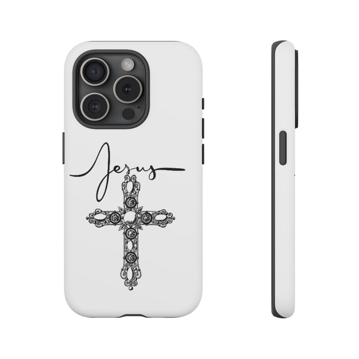Stylish Tough Case with Jesus Design - Faith-Inspired Phone Cover, Christian Gift, Custom Phone Accessory, Unique Cell Phone Case