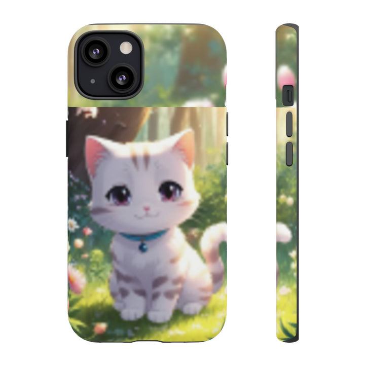 Cute Ai Cat Phone Case - Tough Protection with Floral Design for Cat Lovers