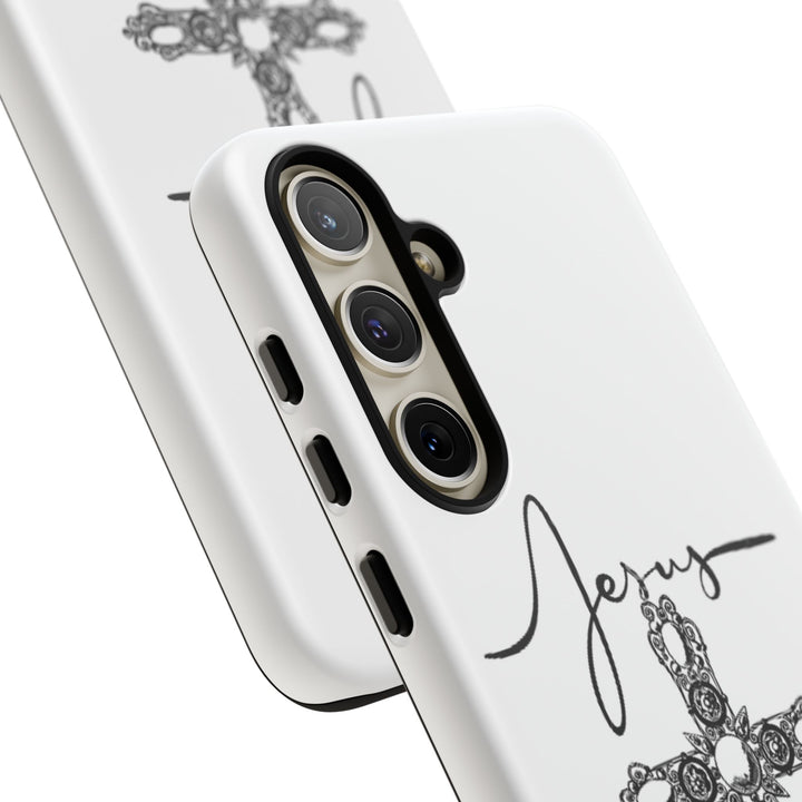 Stylish Tough Case with Jesus Design - Faith-Inspired Phone Cover, Christian Gift, Custom Phone Accessory, Unique Cell Phone Case