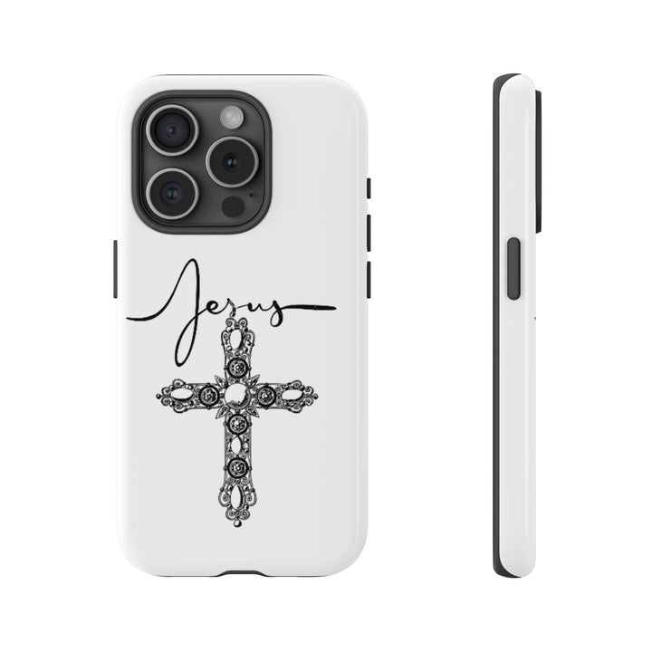 Stylish Tough Case with Jesus Design - Faith-Inspired Phone Cover, Christian Gift, Custom Phone Accessory, Unique Cell Phone Case