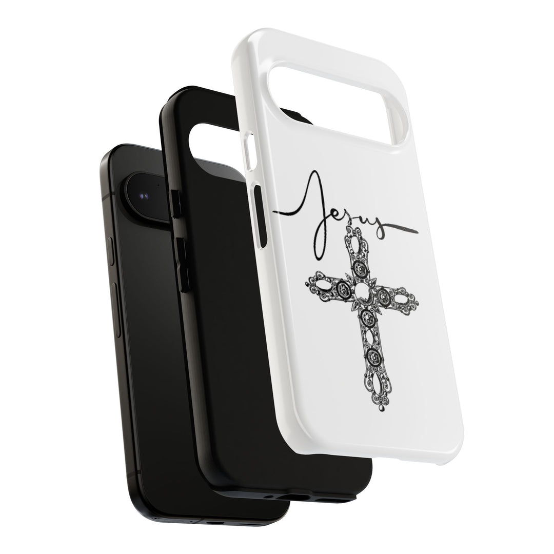 Stylish Tough Case with Jesus Design - Faith-Inspired Phone Cover, Christian Gift, Custom Phone Accessory, Unique Cell Phone Case