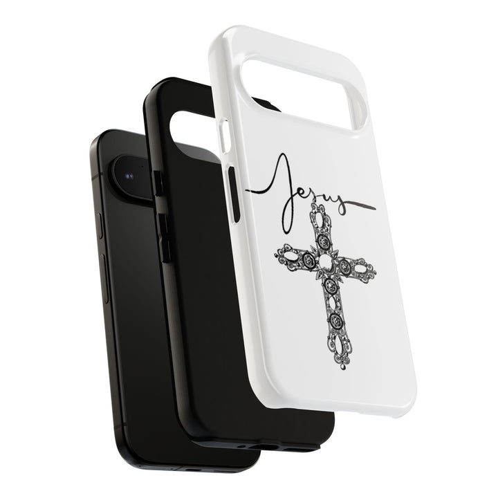 Stylish Tough Case with Jesus Design - Faith-Inspired Phone Cover, Christian Gift, Custom Phone Accessory, Unique Cell Phone Case