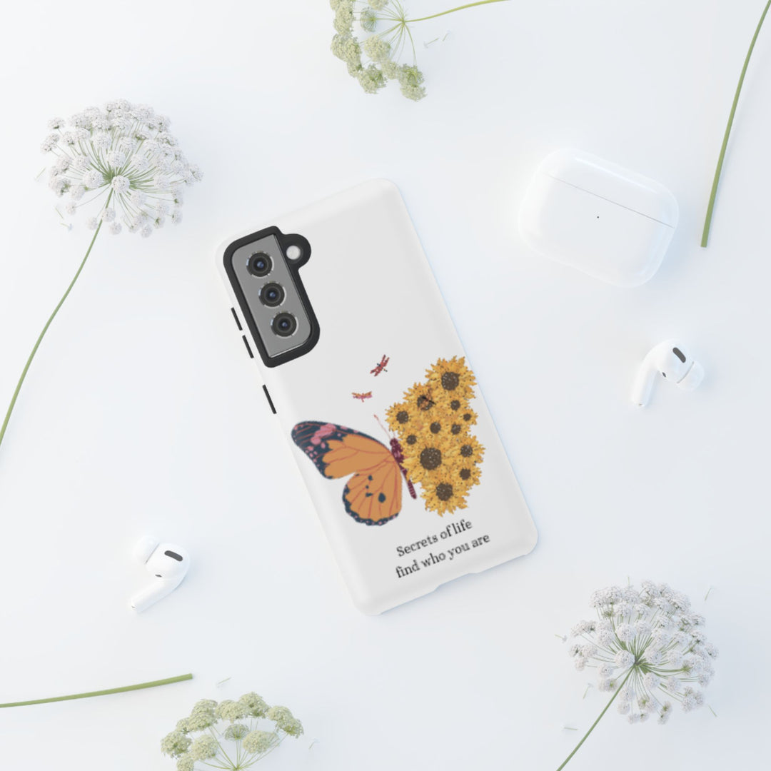 Butterfly & Sunflower Phone Case - "Secrets of Life" Design