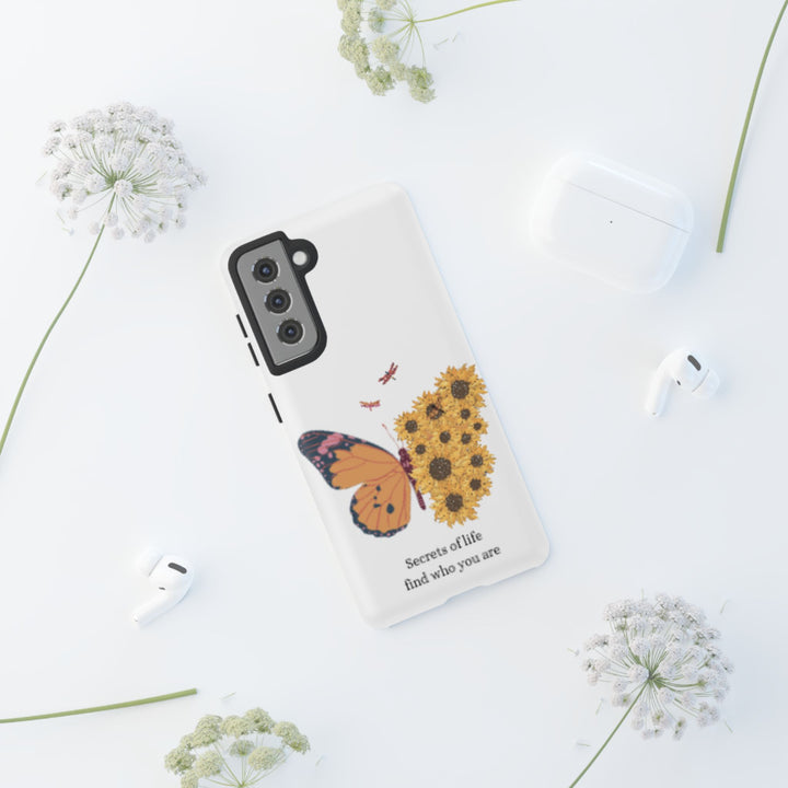 Butterfly & Sunflower Phone Case - "Secrets of Life" Design