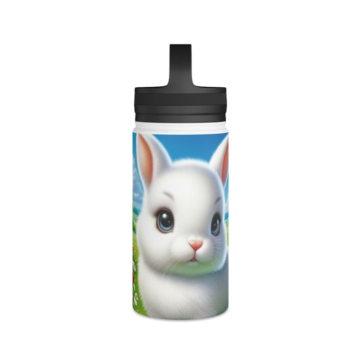 Cute Bunny Stainless Steel Water Bottle - Handle Lid for Kids