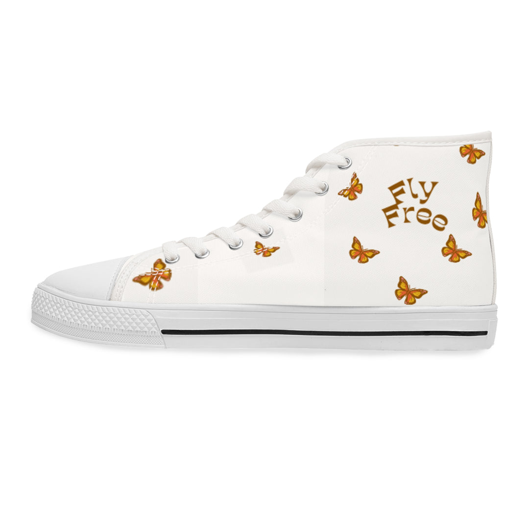 Butterfly High Top Sneakers for Women - Stylish and Fun Footwear