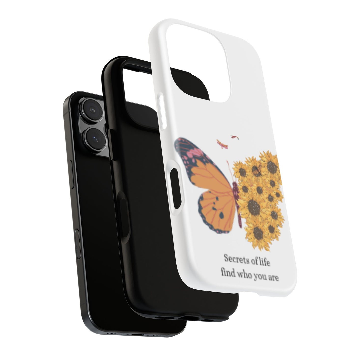 Butterfly & Sunflower Phone Case - "Secrets of Life" Design