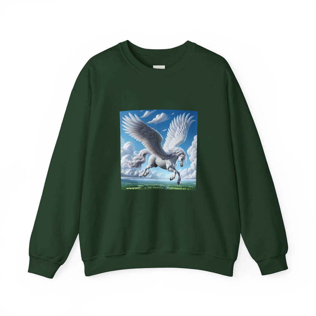 Mythical Pegasus Crewneck Sweatshirt, Cozy Unicorn Gift, Fantasy Apparel, Perfect for Fall, Unique Unisex Sweatshirt
