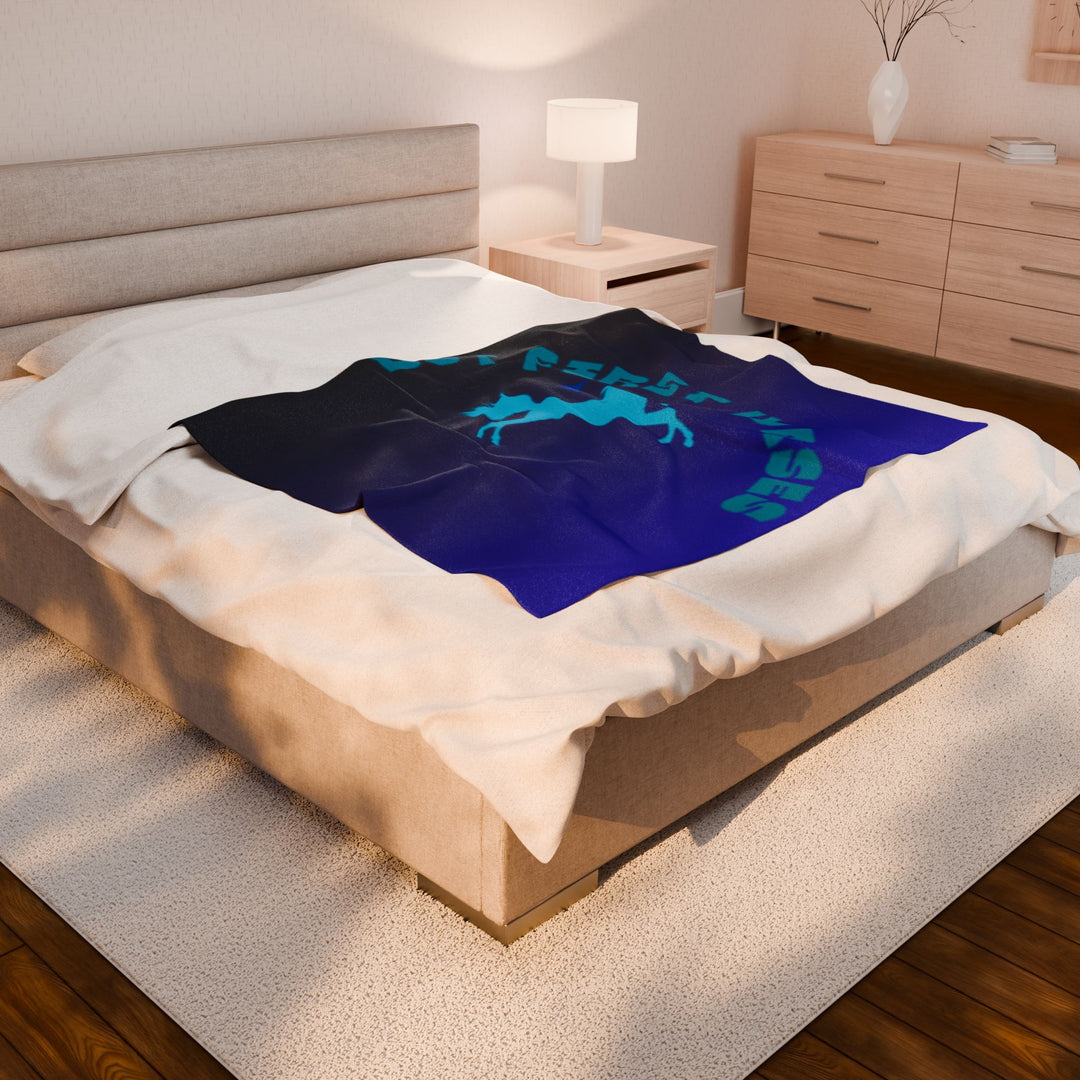 Velveteen Plush Blanket for horse lovers