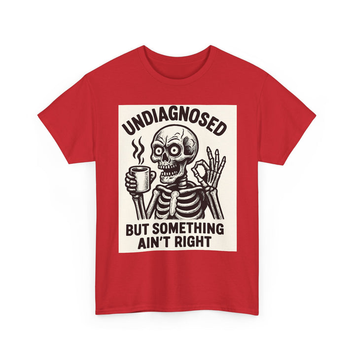 Unisex Heavy Cotton Tee with Skeleton Design - Perfect for Halloween, Gifting, Casual Wear, Party