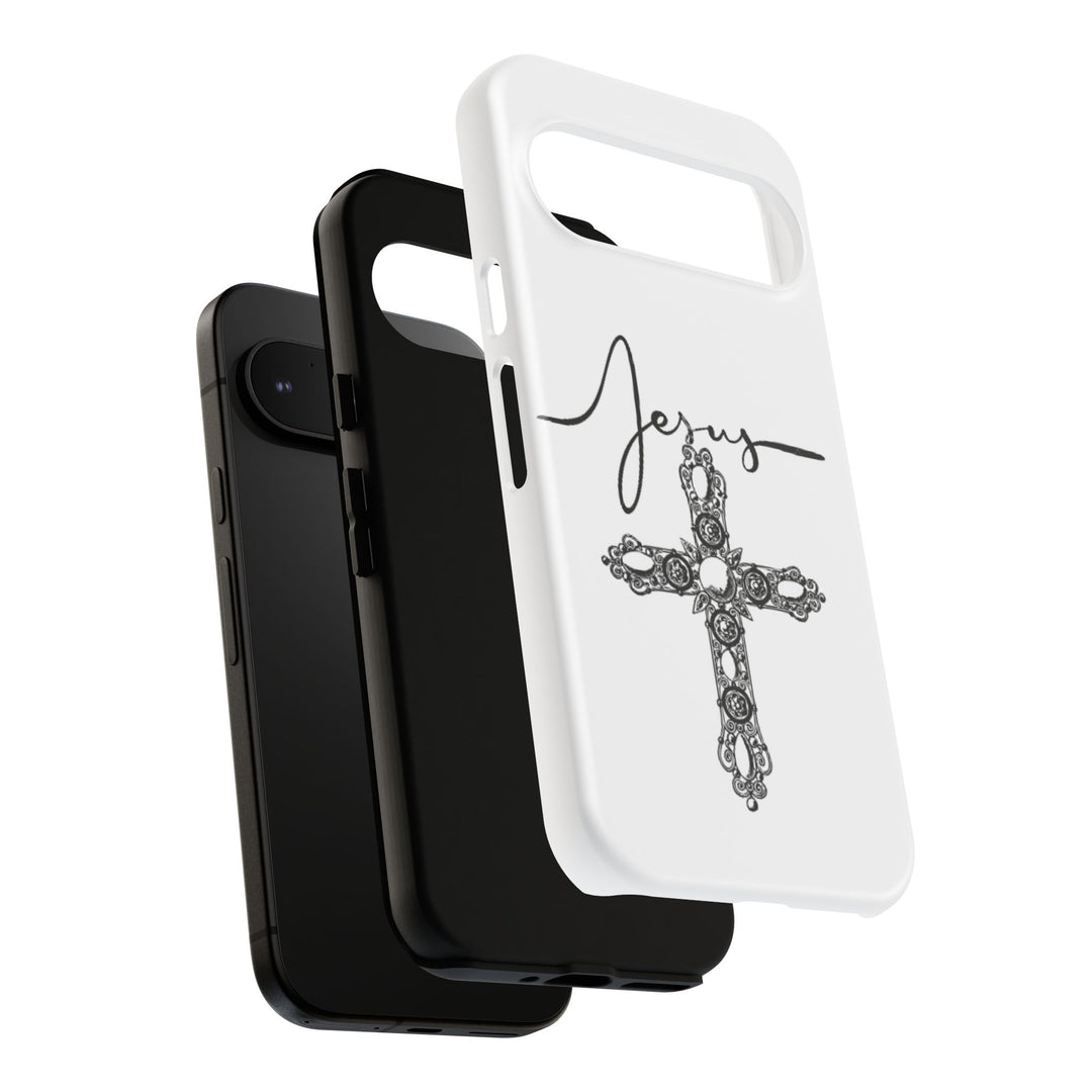 Stylish Tough Case with Jesus Design - Faith-Inspired Phone Cover, Christian Gift, Custom Phone Accessory, Unique Cell Phone Case