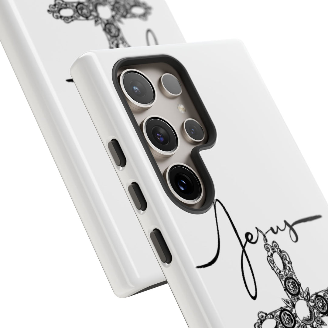 Stylish Tough Case with Jesus Design - Faith-Inspired Phone Cover, Christian Gift, Custom Phone Accessory, Unique Cell Phone Case