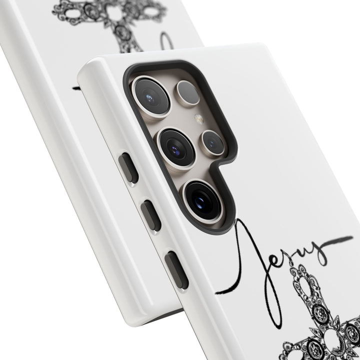 Stylish Tough Case with Jesus Design - Faith-Inspired Phone Cover, Christian Gift, Custom Phone Accessory, Unique Cell Phone Case