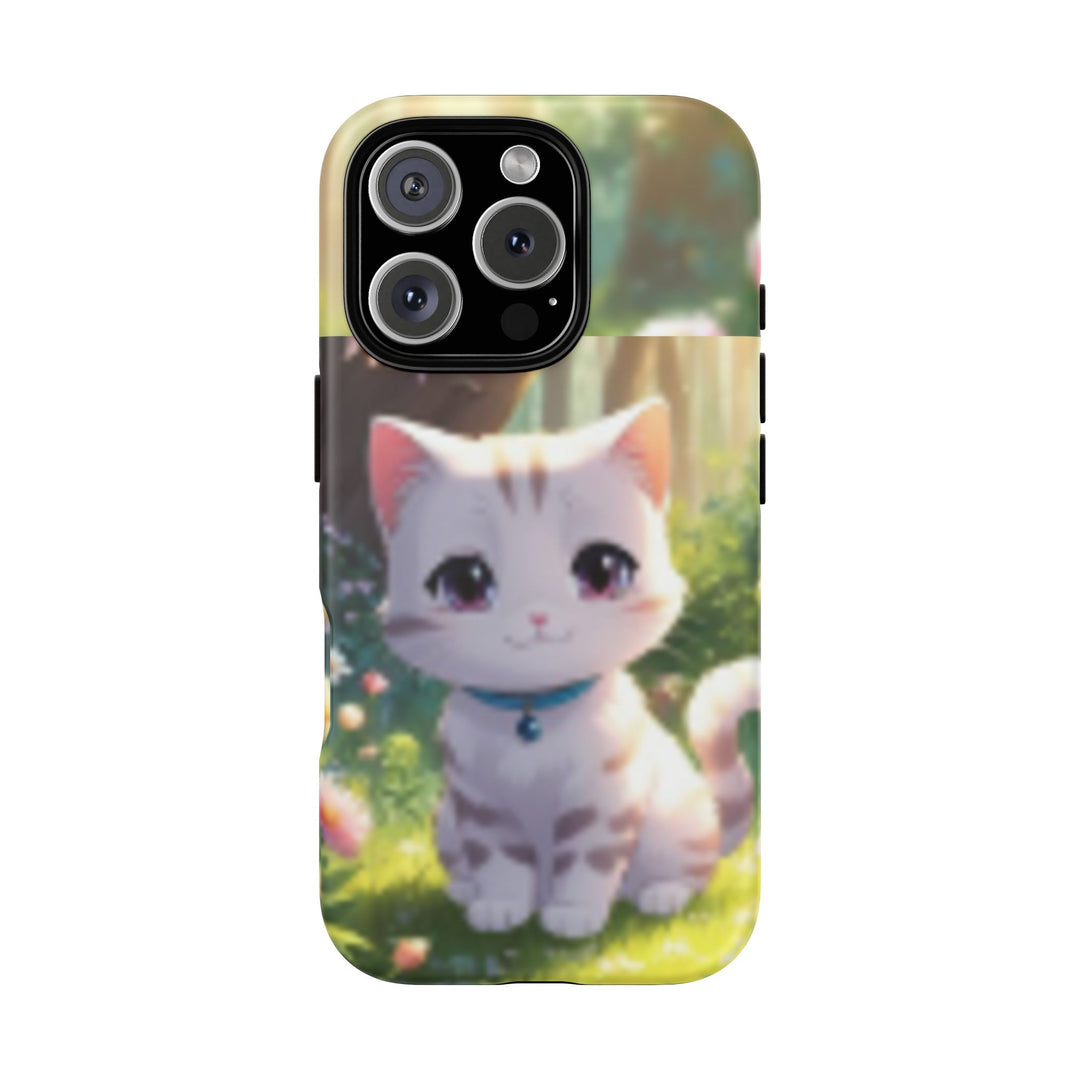 Cute Ai Cat Phone Case - Tough Protection with Floral Design for Cat Lovers