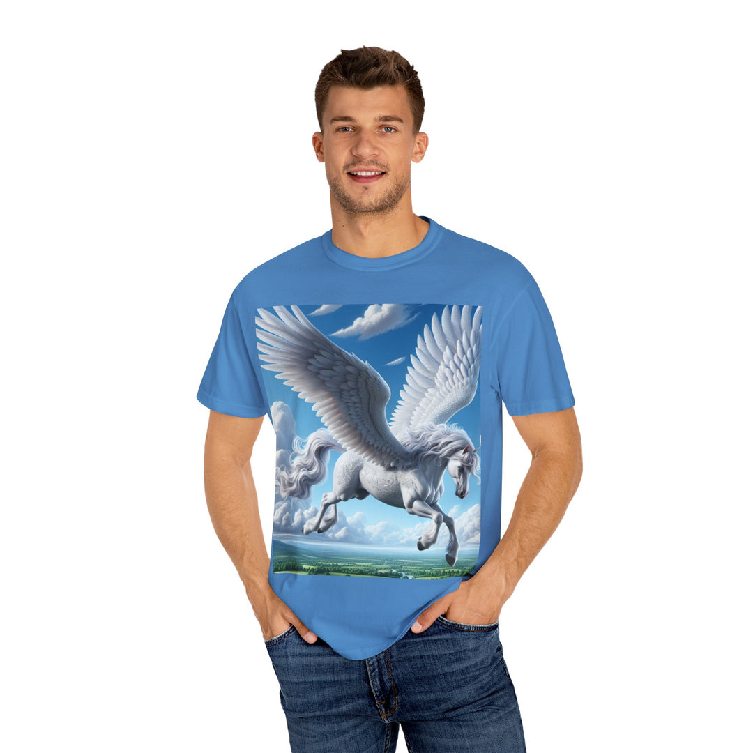 Mythical Pegasus Unisex Garment-Dyed T-shirt | Dreamy Fantasy Art Tee