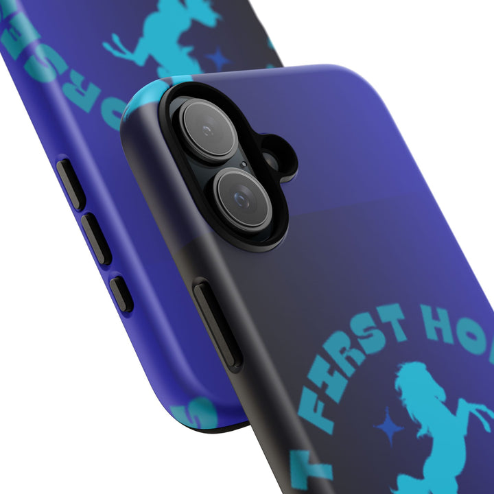 But First Horses Phone Case – Durable Tough Case for Horse Lovers