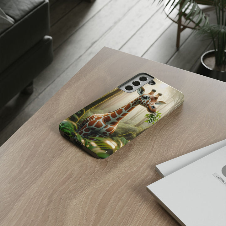 Giraffe Tough Phone Case - Cute Animal Design for Nature Lovers