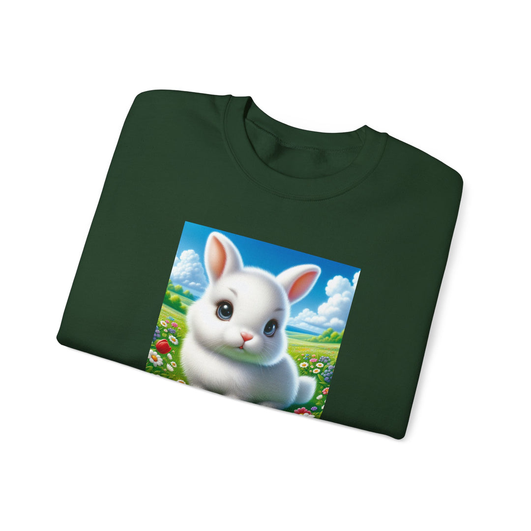 Cute Bunny Design Crewneck Sweatshirt, Cozy Sweatshirt, Spring Fashion, Easter Gift, Unisex Pullover, Animal Lover Apparel
