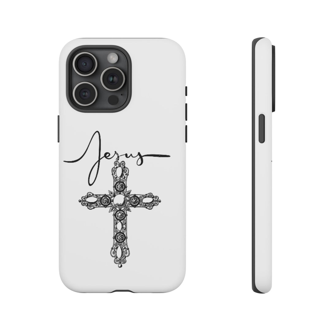 Stylish Tough Case with Jesus Design - Faith-Inspired Phone Cover, Christian Gift, Custom Phone Accessory, Unique Cell Phone Case
