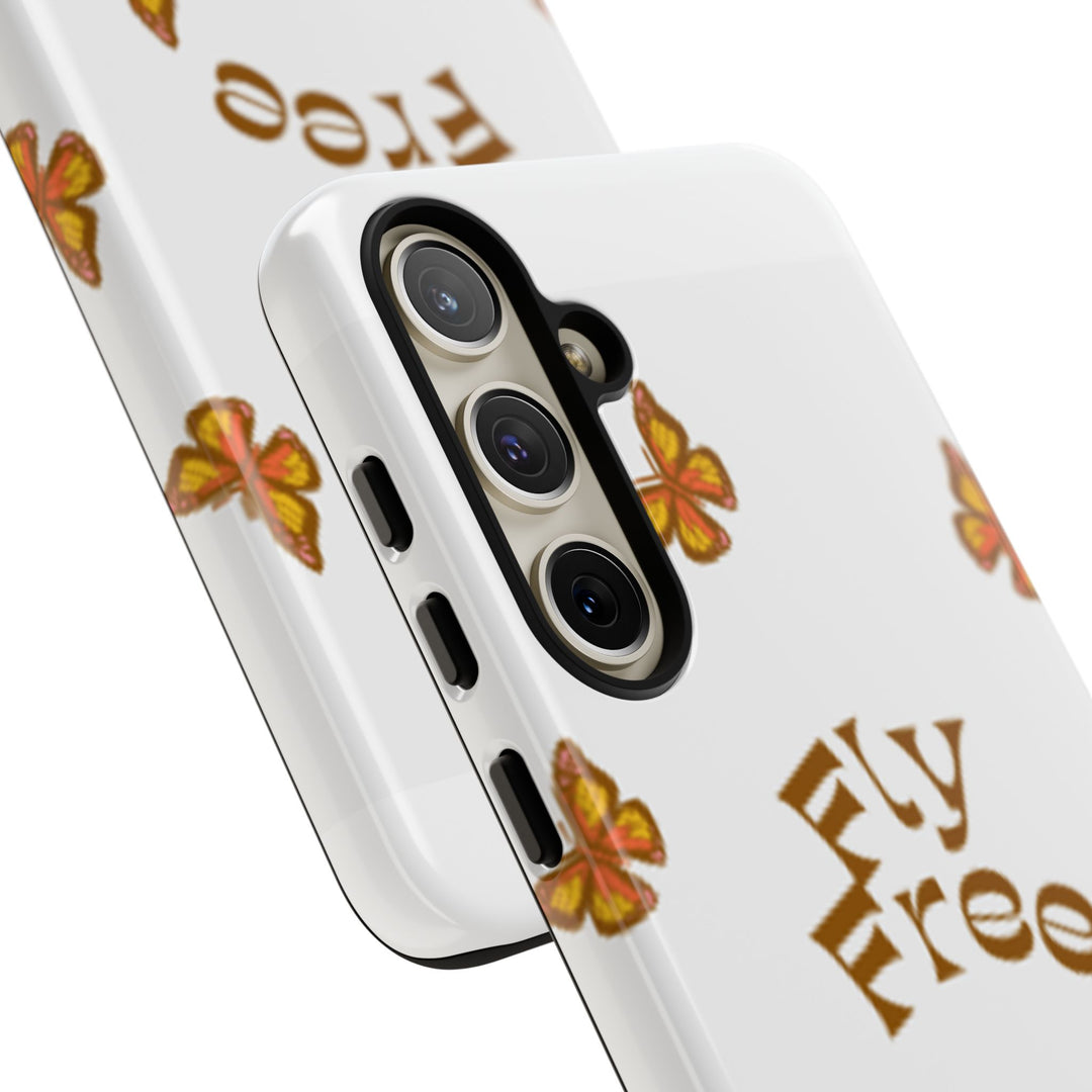 Stylish Phone Case | 'Fly Free' Butterfly Design | Unique Tough Cases