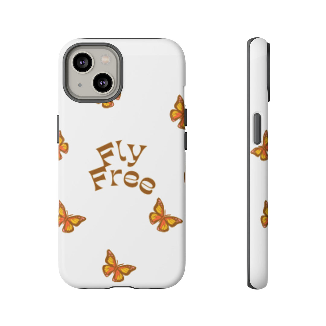 Stylish Phone Case | 'Fly Free' Butterfly Design | Unique Tough Cases