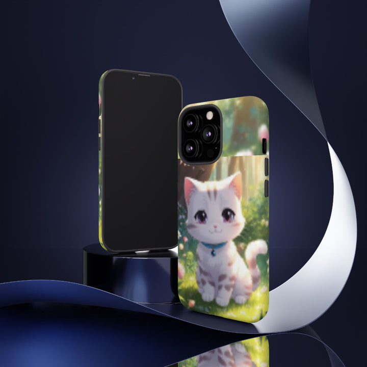 Cute Ai Cat Phone Case - Tough Protection with Floral Design for Cat Lovers
