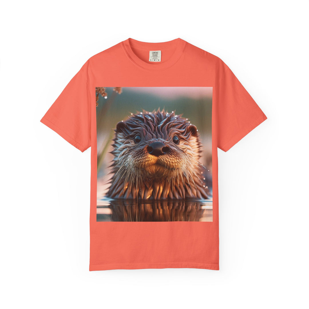 Whimsical Otter Unisex Garment-Dyed T-Shirt - Perfect for Nature Lovers