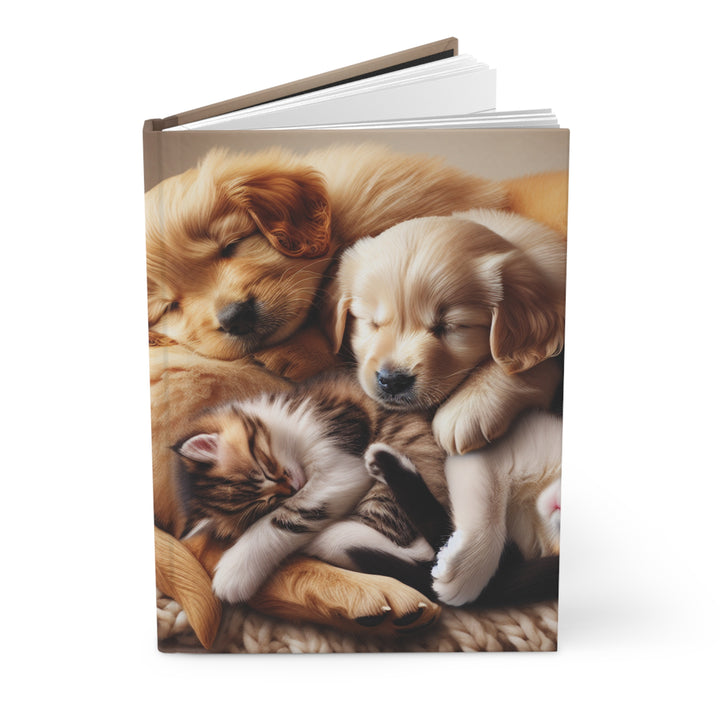 Cute Pets Hardcover Journal - Adorable Dog and Cat Design