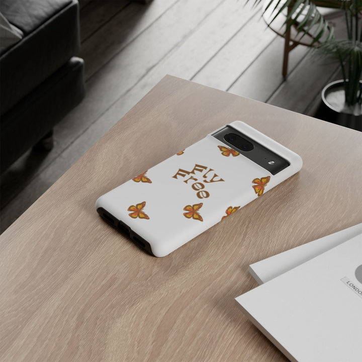 Stylish Phone Case | 'Fly Free' Butterfly Design | Unique Tough Cases