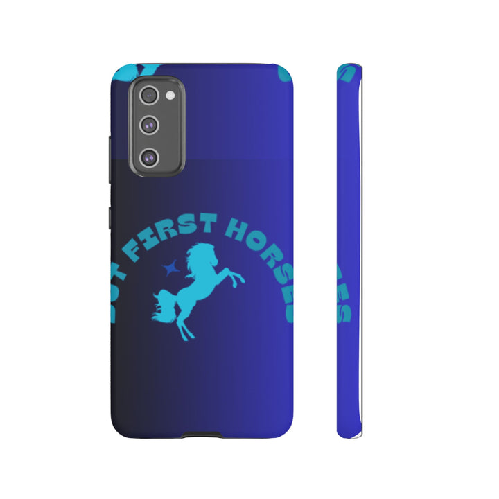 But First Horses Phone Case – Durable Tough Case for Horse Lovers