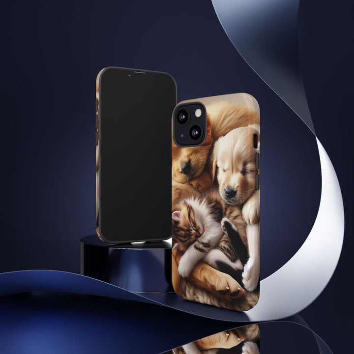 Cute Pets Phone Case - Adorable Dog and Cat Design for Animal Lovers